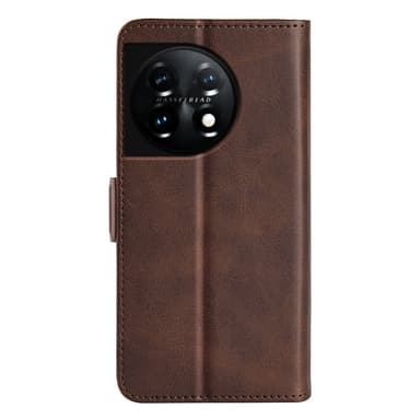SKALO OnePlus 11 5G Premium Wallet Lompakkokotelo - Ruskea