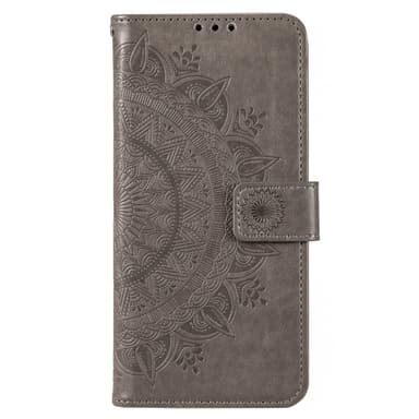 SKALO Motorola Moto E13 4G Mandala lompakkokotelo - Harmaa