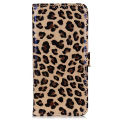 SKALO Motorola Moto E13 4G Leopardi lompakkokotelo PU-nahasta.