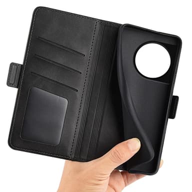 SKALO OnePlus 11 5G Premium Wallet Lompakkokotelo - Musta