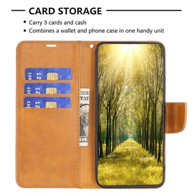 SKALO Motorola Moto E13 4G Lompakkokotelo PU-nahkaa - Keltainen