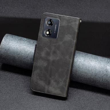 SKALO Motorola Moto E13 4G Lompakkokotelo PU-nahkaa - Musta