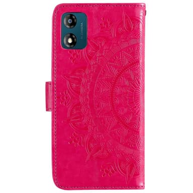 SKALO Motorola Moto E13 4G Mandala lompakkokotelo - Cerise