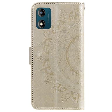 SKALO Motorola Moto E13 4G Mandala lompakkokotelo - Kulta
