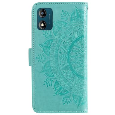 SKALO Motorola Moto E13 4G Mandala lompakkokotelo - Turkoosi