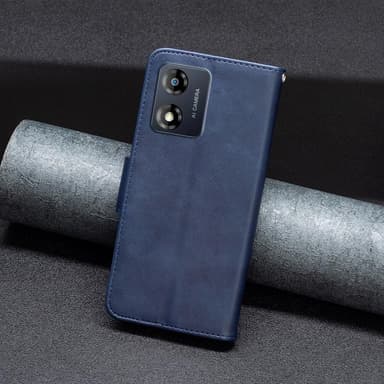 SKALO Motorola Moto E13 4G Lompakkokotelo PU-nahkaa - Sininen