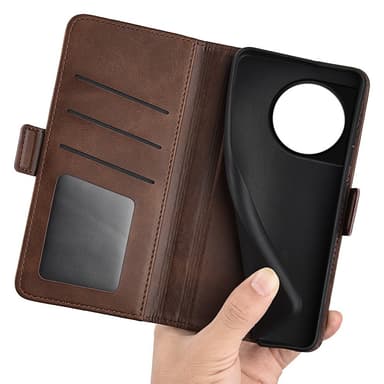 SKALO OnePlus 11 5G Premium Wallet Lompakkokotelo - Ruskea