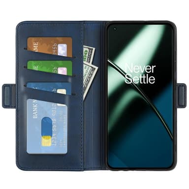 SKALO OnePlus 11 5G Premium Wallet Lompakkokotelo - Sininen