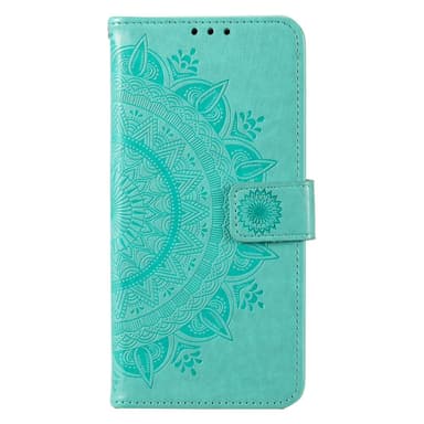SKALO Motorola Moto E13 4G Mandala lompakkokotelo - Turkoosi