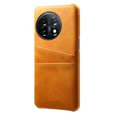 SKALO OnePlus 11 5G PU-nahkainen Korttikotelo - Vaaleanruskea