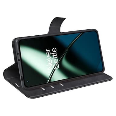 SKALO OnePlus 11 5G Lompakkokotelo PU-nahkaa - Musta