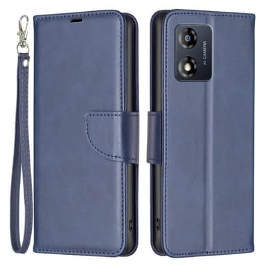 SKALO Motorola Moto E13 4G Lompakkokotelo PU-nahkaa - Sininen