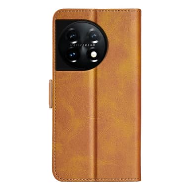 SKALO OnePlus 11 5G Premium Wallet Lompakkokotelo - Vaaleanruskea