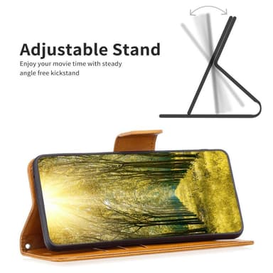 SKALO Motorola Moto E13 4G Lompakkokotelo PU-nahkaa - Keltainen