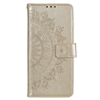 SKALO Motorola Moto E13 4G Mandala lompakkokotelo - Kulta