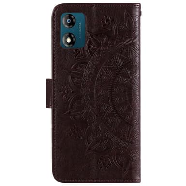 SKALO Motorola Moto E13 4G Mandala lompakkokotelo - Ruskea