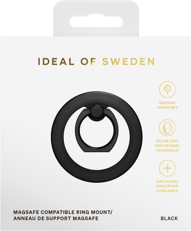 iDeal of Sweden MagSafe rengaskiinnike (musta)