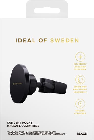 iDeal of Sweden MagSafe yhteensopiva puhelinteline autoon (musta)