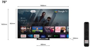 TCL 75" QLED870 4K älytelevisio (2023)
