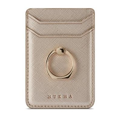 MUXMA-kortinpidikkeen rengasteline RFID-estävä liimainen luottokorttipaikka - kulta