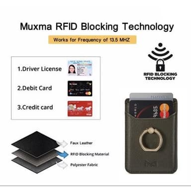 MUXMA-kortinpidikkeen rengasteline RFID-estävä liimainen luottokorttipaikka -