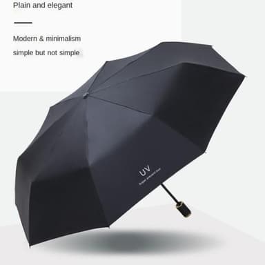 Anti-UV-sateenvarjo kannettava aurinkosateenvarjo - automaattinen avaus/laivastonsininen