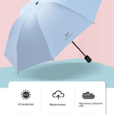 Anti-UV-sateenvarjo kannettava aurinkosateenvarjo - automaattinen avaus/laivastonsininen