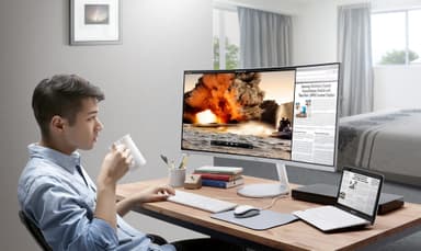 Samsung Curved 34" pelinäyttö C34F791 (valkoinen/hopea)