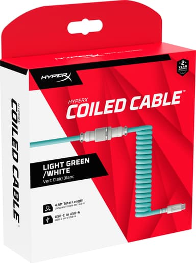 HyperX kierretty kaapeli näppäimistölle (vihreä)