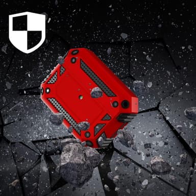 SKALO AirPods Pro Shockproof Armor suojakuori - Punainen