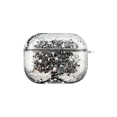 SKALO AirPods Pro Quicksand Glitter suojakuori - Hopea