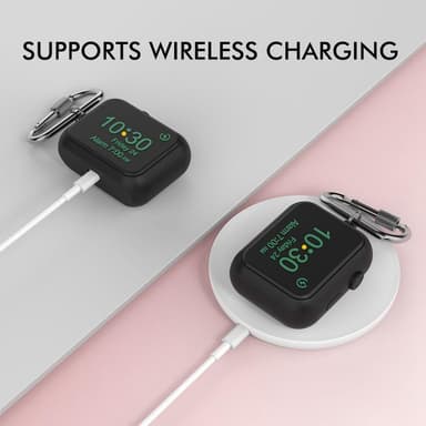 SKALO AirPods Pro 2 Digital Clock suojakuori avainrengas - Musta
