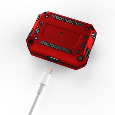 SKALO AirPods Pro Shockproof Armor suojakuori - Punainen