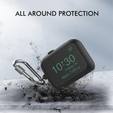 SKALO AirPods Pro 2 Digital Clock suojakuori avainrengas - Musta
