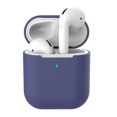 SKALO AirPods 1/2 Huippuohut silikoninen suojakuori kotelolle - Tummansininen