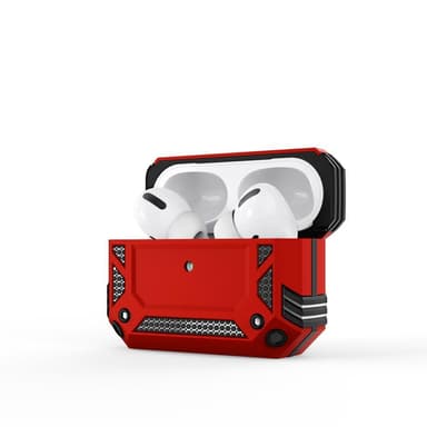 SKALO AirPods Pro Shockproof Armor suojakuori - Punainen