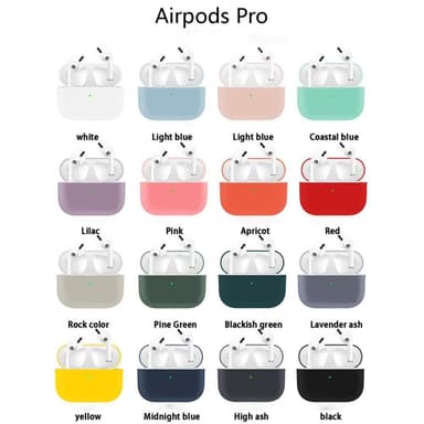 SKALO AirPods Pro Huippuohut silikoninen suojakuori kotelolle - Musta