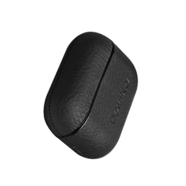 SKALO AirPods Pro QIALINO suojakuori aidosta nahasta - Musta