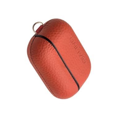 SKALO AirPods Pro QIALINO suojakuori aidosta nahasta - Punainen