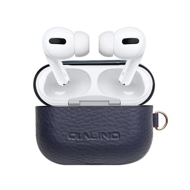 SKALO AirPods Pro QIALINO suojakuori aidosta nahasta - Sininen