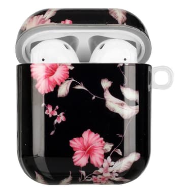 SKALO AirPods 1/2 Kukka TPU-suojakuori, jossa on karabiini - #2