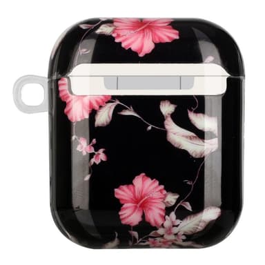 SKALO AirPods 1/2 Kukka TPU-suojakuori, jossa on karabiini - #2