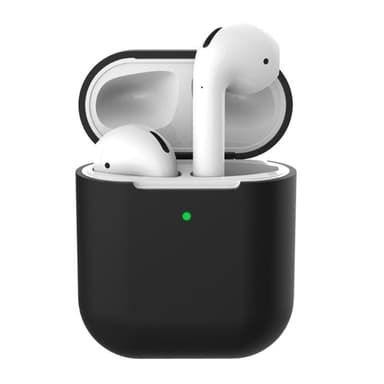 SKALO AirPods 1/2 Huippuohut silikoninen suojakuori kotelolle - Musta