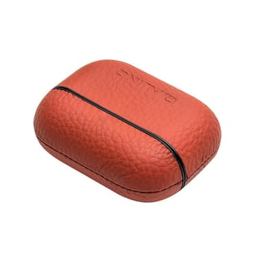 SKALO AirPods Pro QIALINO suojakuori aidosta nahasta - Punainen