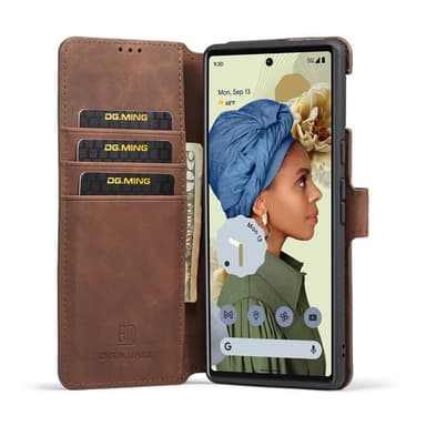DG-Ming Lompakkokotelo 3-kortti Google Pixel 6 Pro - Coffe