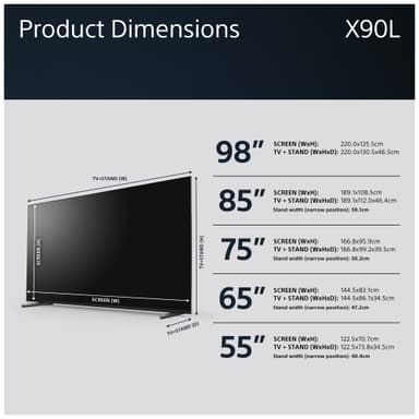Sony Bravia 98” X90L 4K Full Array LED älytelevisio (2023)