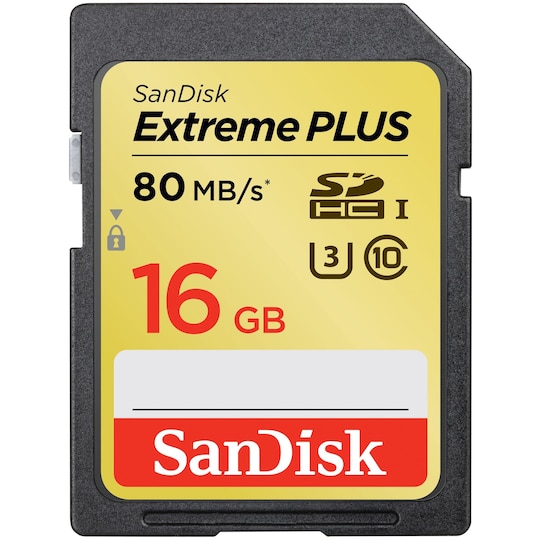 SanDisk Extreme Plus SD muistikortti 16 GB