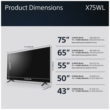 Sony Bravia 43” X75WL 4K LED älytelevisio (2023)