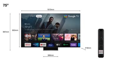 TCL 75'' C845 4K MINI-LED älytelevisio (2023)
