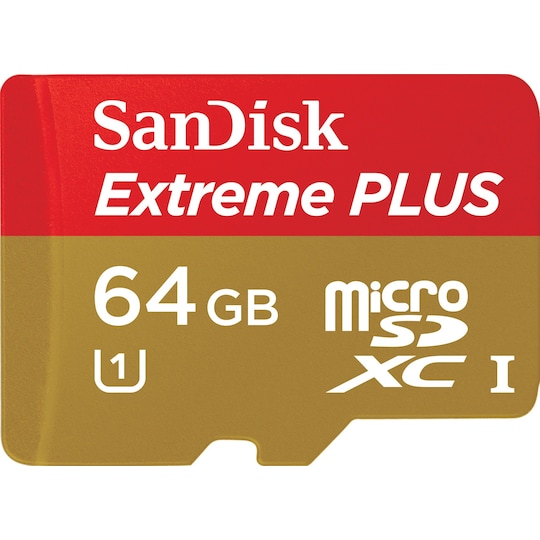 SanDisk Extreme Plus M muistikortti ja sovitin 64 GB
